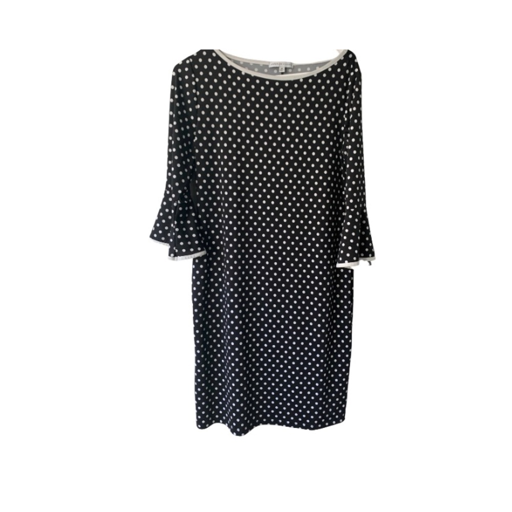 Stretchy Black and White Polkadot Dress